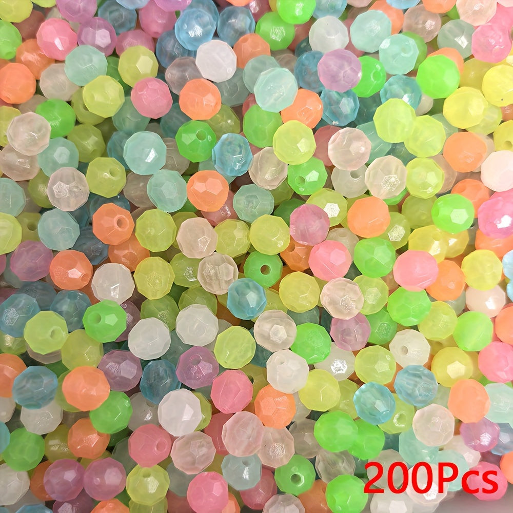 200/300PCS Luminous Acrylic Irregular Bead Set