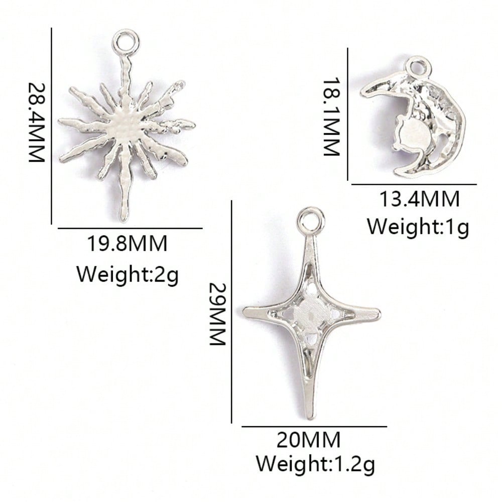Aurora Colorful Rhinestone Alloy Charms