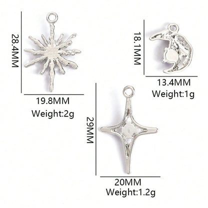 Aurora Colorful Rhinestone Alloy Charms