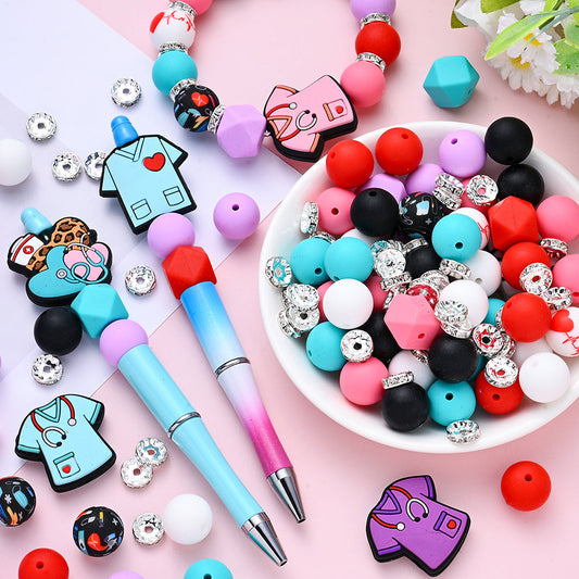 Medical Theme Silicone Beads
