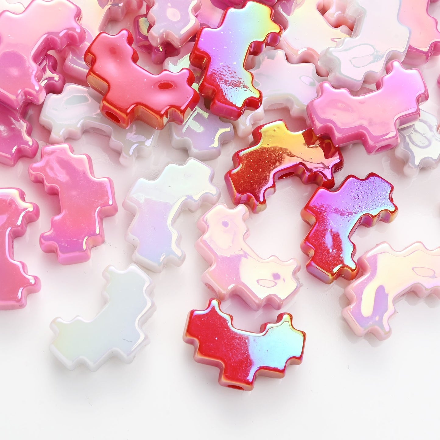 Valentine’s Day Hollow Heart Beads
