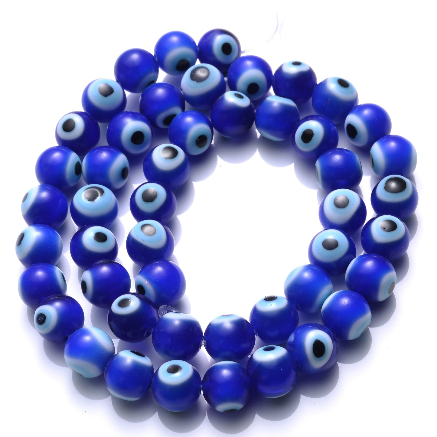 Blue Evil Eye Lamp Round Beads