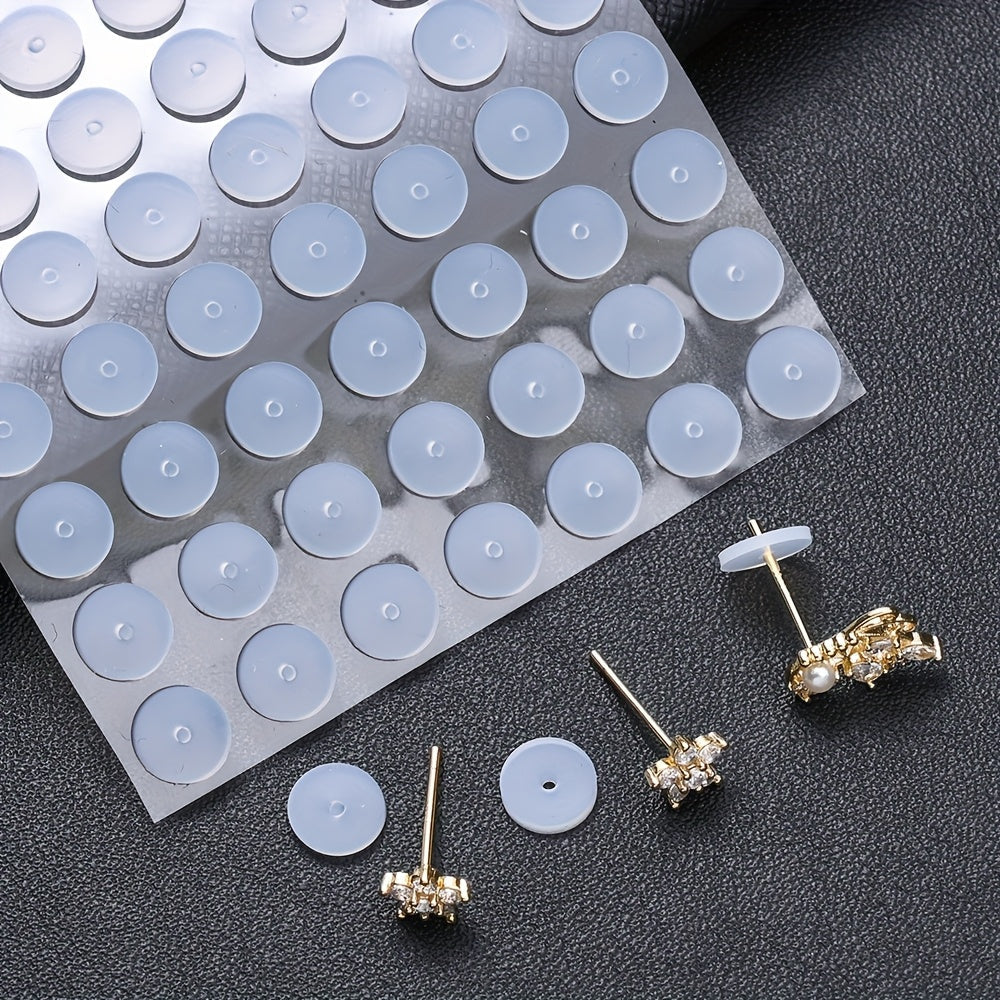 20PCS 7mm White Sheet Earring Backs