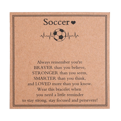 100PCS Football Theme Kraft Paper Card Set
