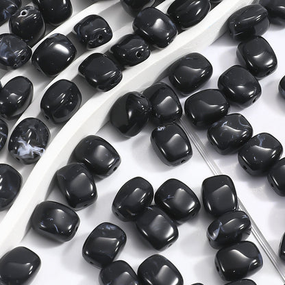 Multicolor Acrylic Straight-Hole Spacer Beads