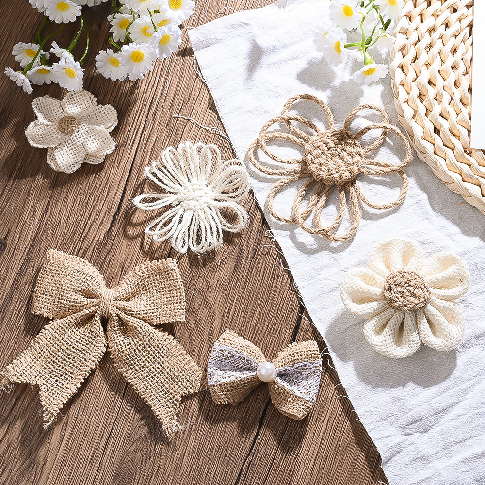 Hemp Rope Flower Set