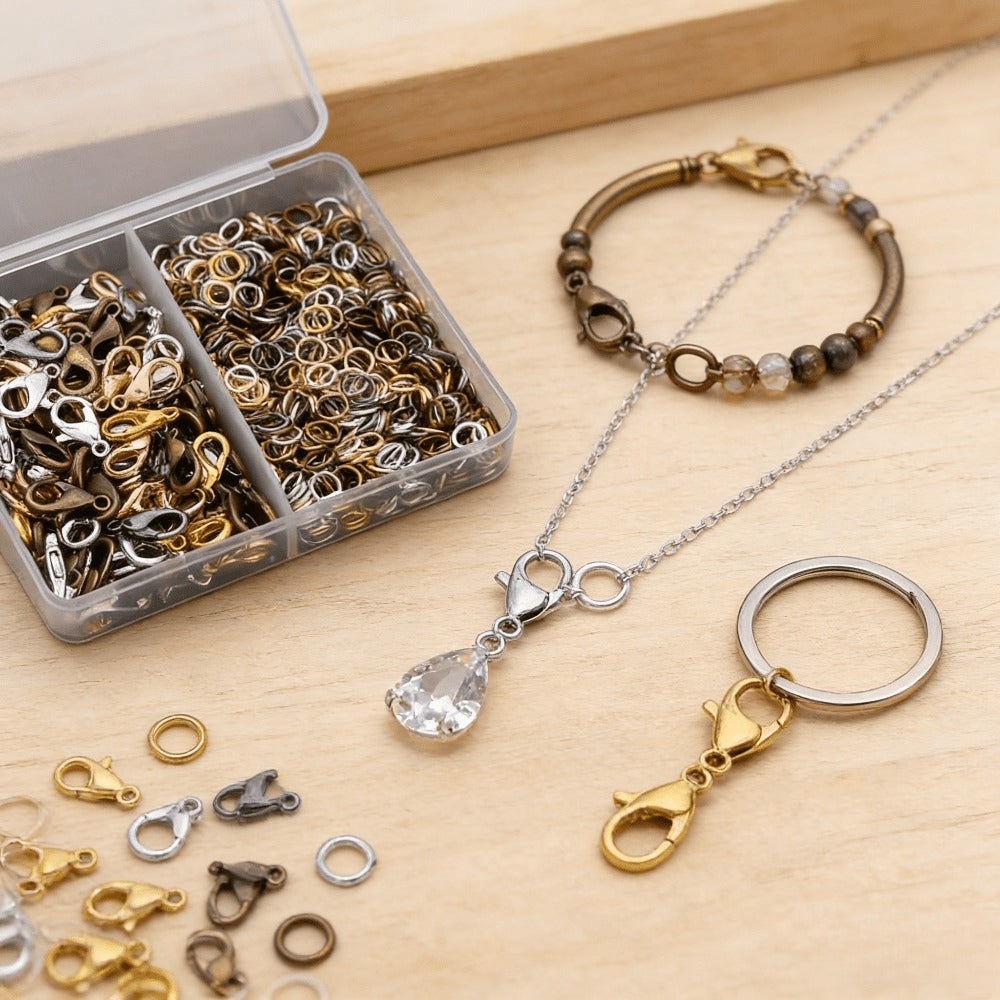 Lobster Clasp & Open Ring Jewelry Findings Kit
