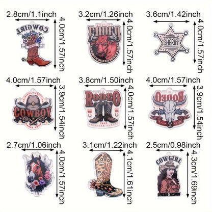 Cowboy Series Acrylic Charms