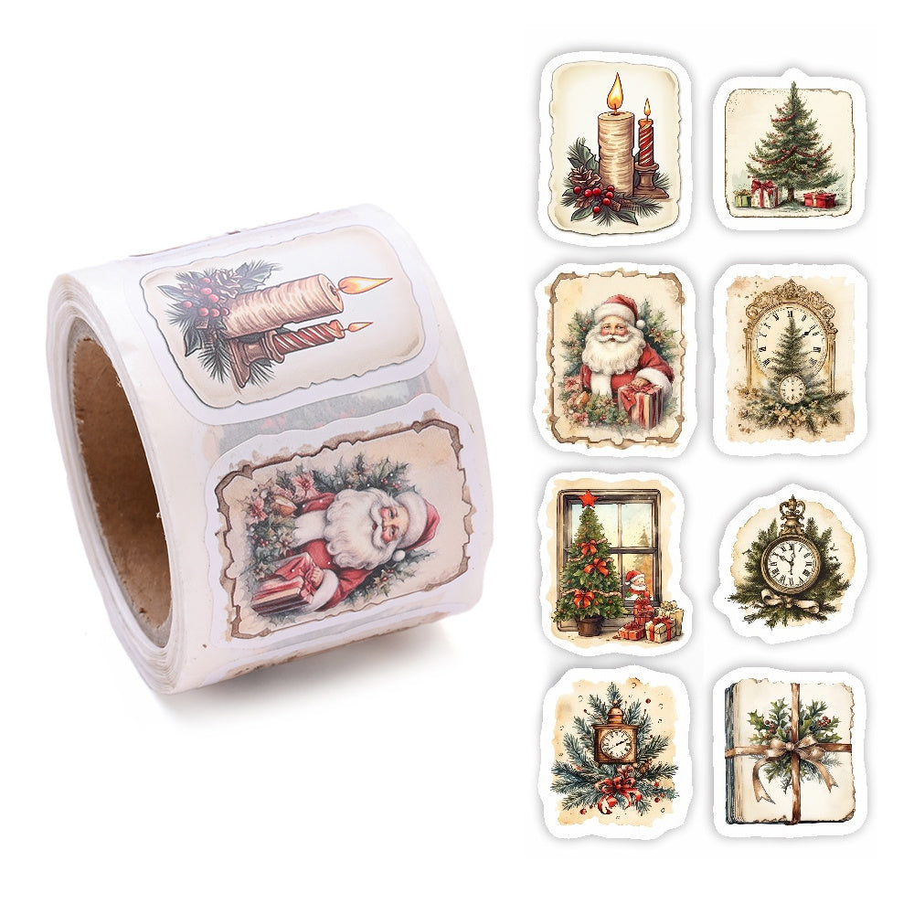 Christmas Pattern Roll Stickers