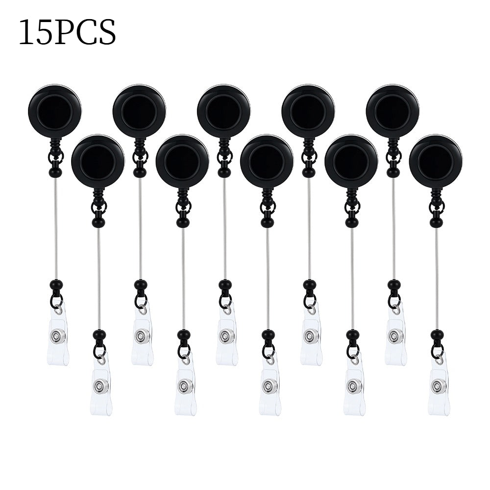 Beadable Retractable Badge Reel Clips