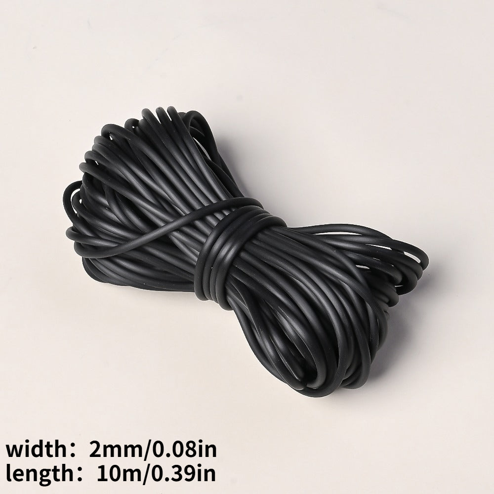2 mm Black Elastic Jewelry Cord