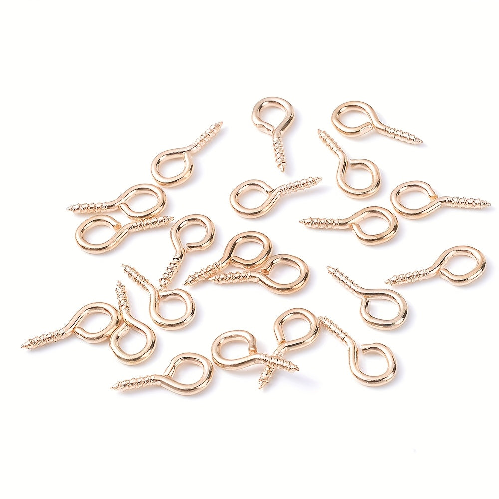 100PCS 4×8mm Mini Metal Eye Pins for Jewelry Making
