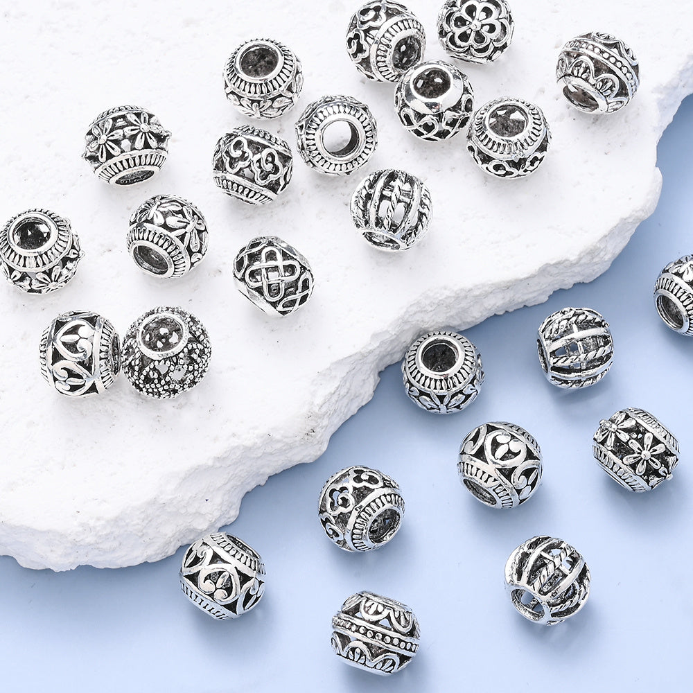 Vintage Hollow Heart Flower Beads