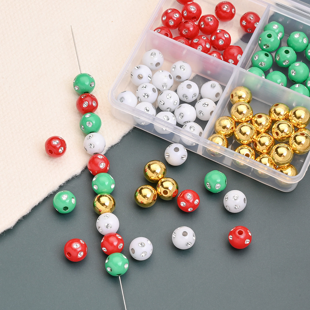 Red Green White Holiday Jewelry Making Bead Kit