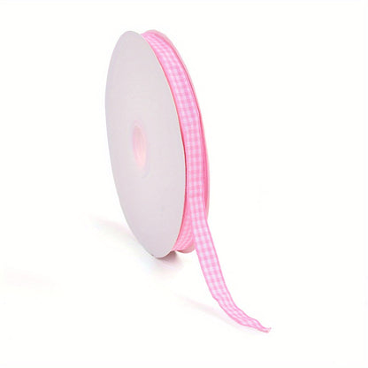 50 Yards/Roll 10 mm Christmas Plaid Satin Ribbon