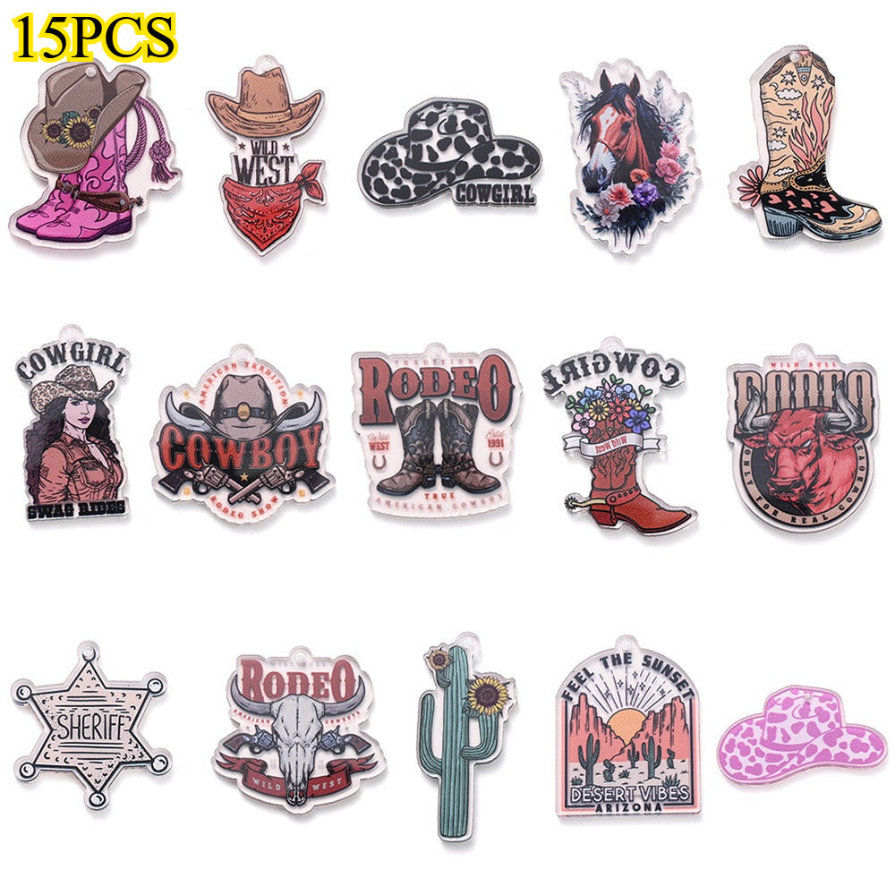 Cowboy Series Acrylic Charms