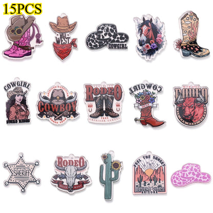 Cowboy Series Acrylic Charms