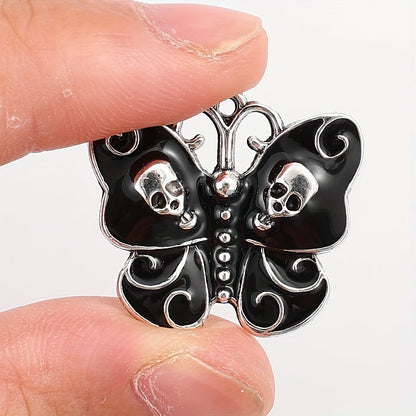 Halloween Skull Butterfly Charms