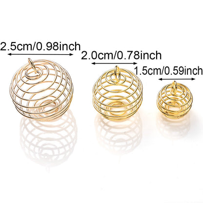 Random Spiral Bead Cages Pendants Holders