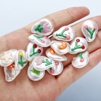 10PCS Water Drop Double-Sided Imitation Pearl Bead Set