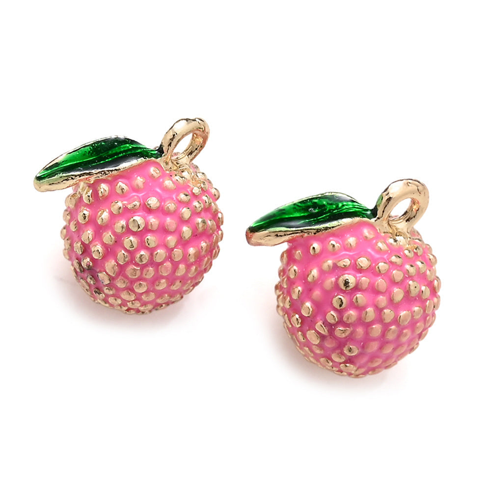 2PCS Fruit Series Alloy Pendant Set