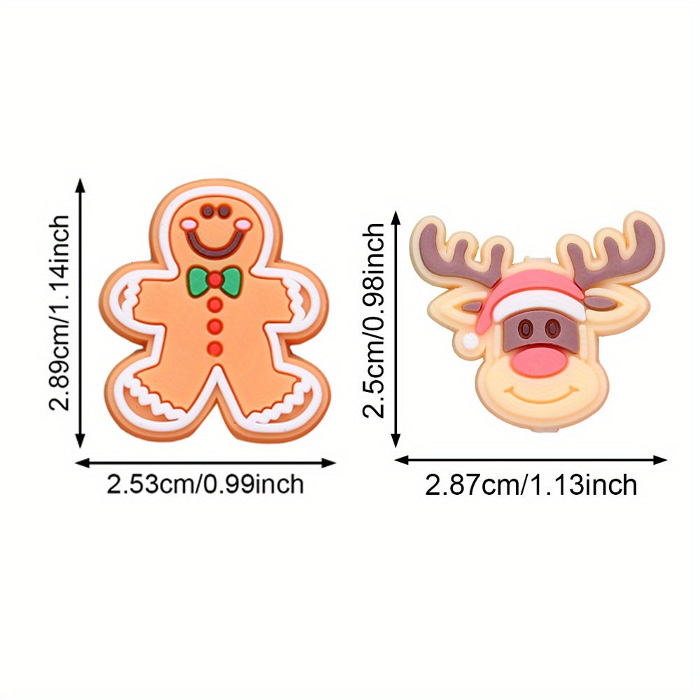 20PCS Christmas-Themed Silicone Loose Bead Set