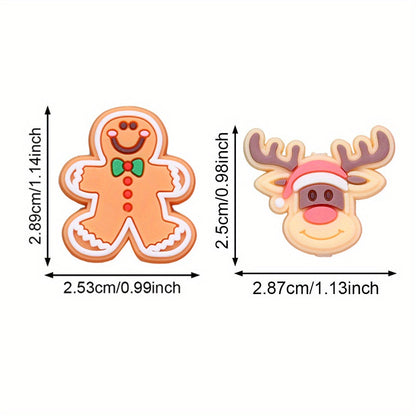20PCS Christmas-Themed Silicone Loose Bead Set