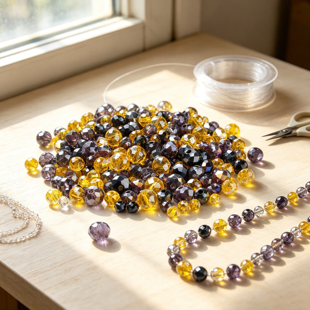 Mixed Christmas and Halloween Glass Bead Set