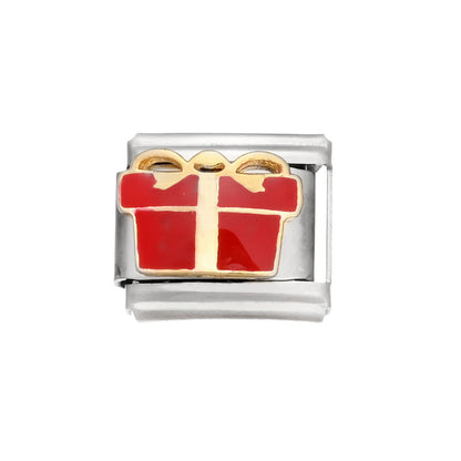 9x10 mm Stainless Steel Birthday Cake Bear Module Charm
