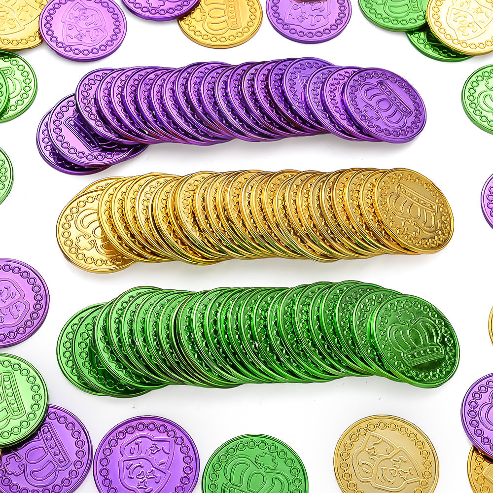 Mardi Gras Plastic Party Coins