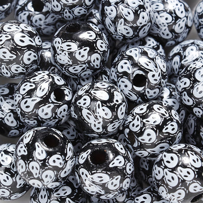 10PCS 16mm Multistyle Patterned Wooden Bead Set