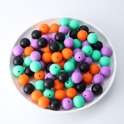 Halloween Silicone Round Beads
