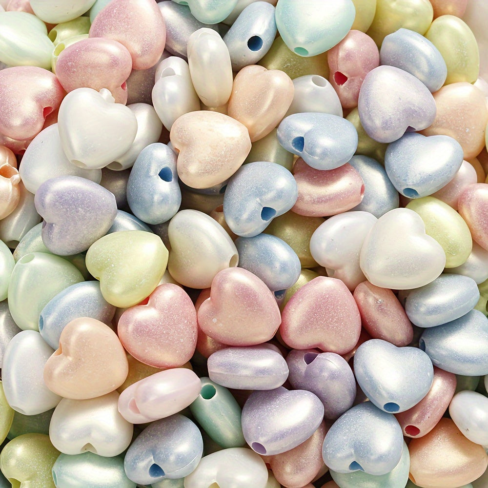 Macaron Color Love Acrylic Beads