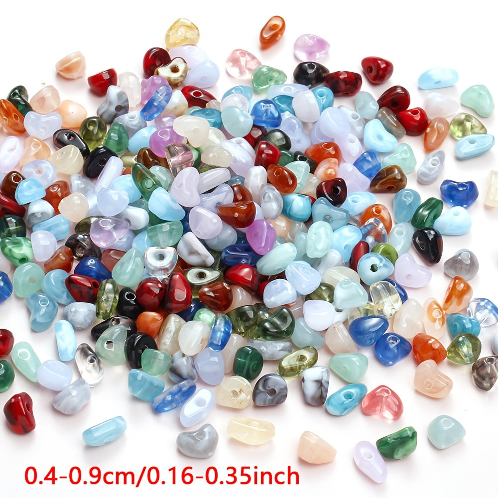 Mixed Color Irregular Acrylic Loose Beads