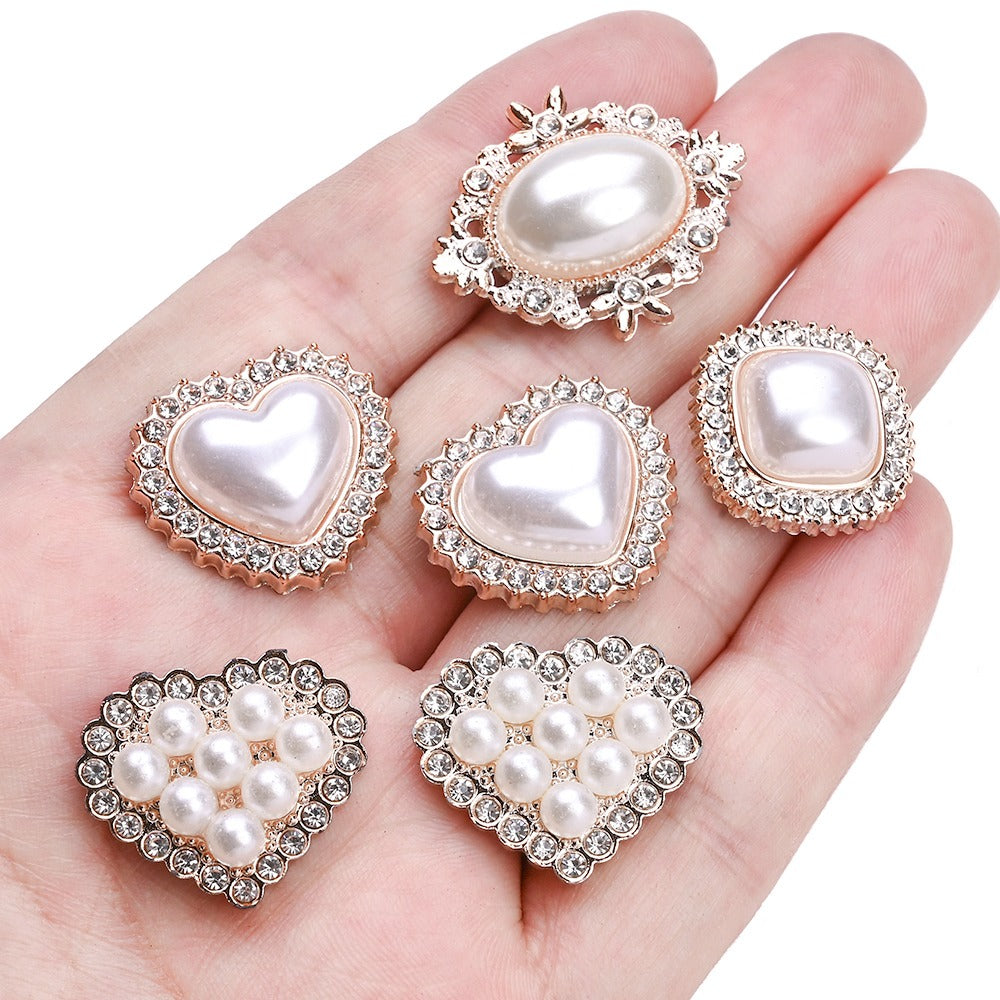 Acrylic Imitation Pearl Rhinestone Flatback Bead Set