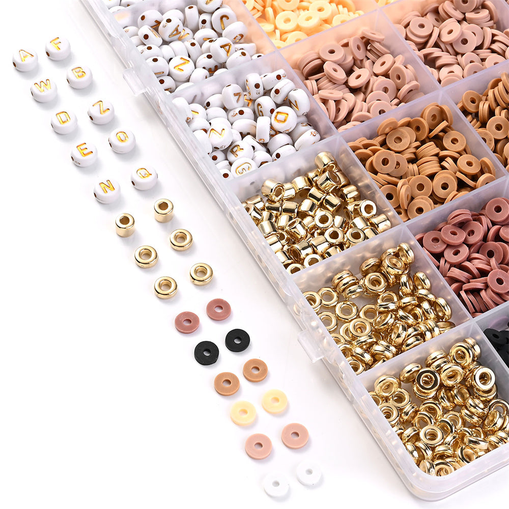 Polymer Clay Letter Bead Jewelry Making Kit