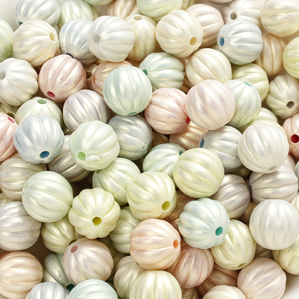 Macaron Pumpkin Acrylic Spacer Beads