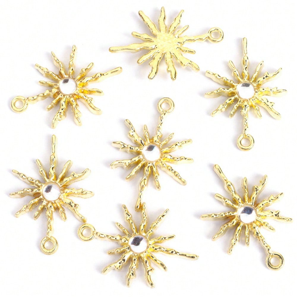 Aurora Colorful Rhinestone Alloy Charms