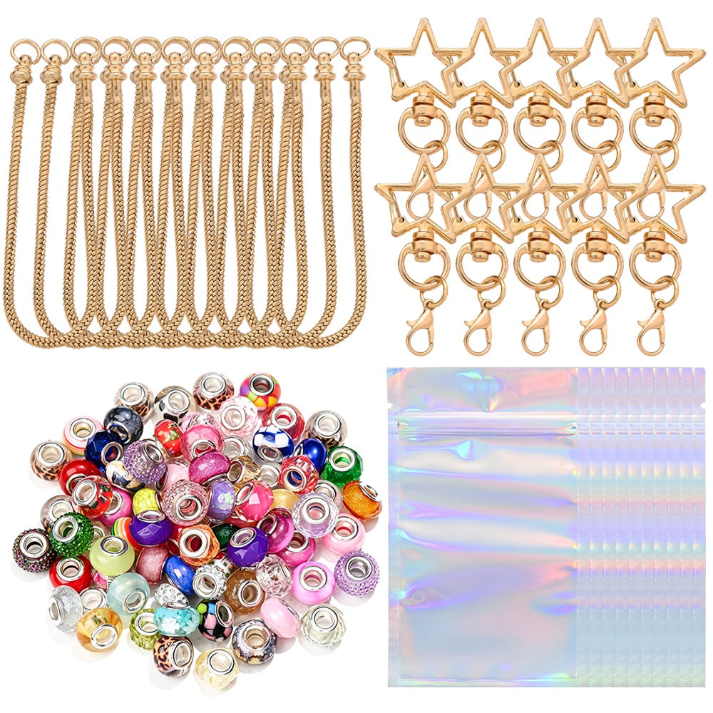 20PCS Beaded Keychain Making Set