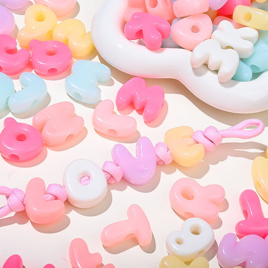 250g/bag 25mm Large Size Macaron Letter Beads