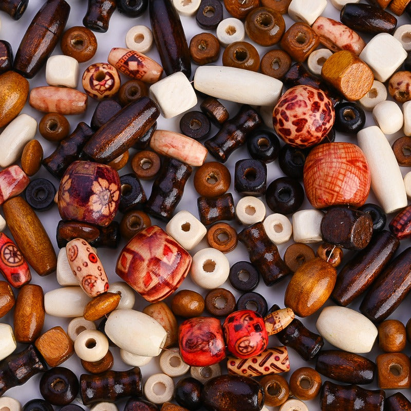 Vintage Wooden Beads Set