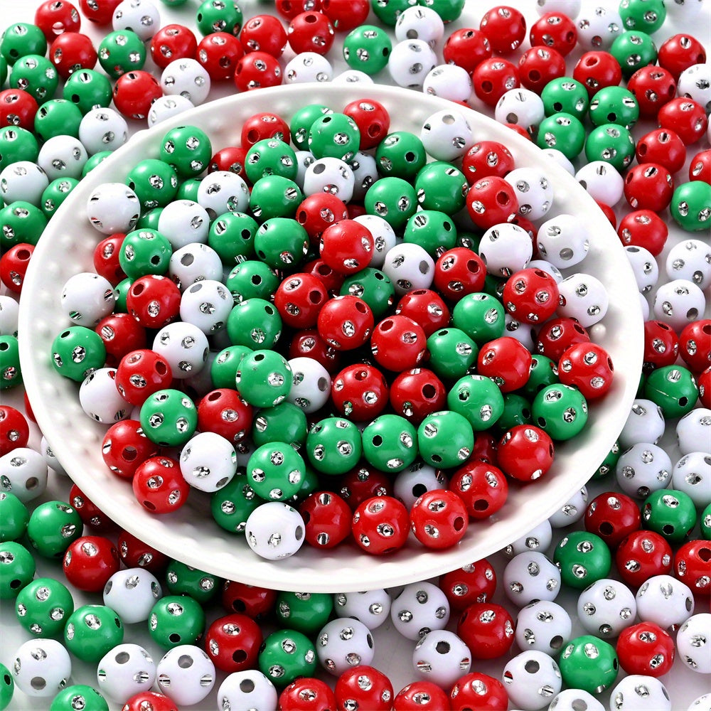 Christmas Sparkling Round Beads