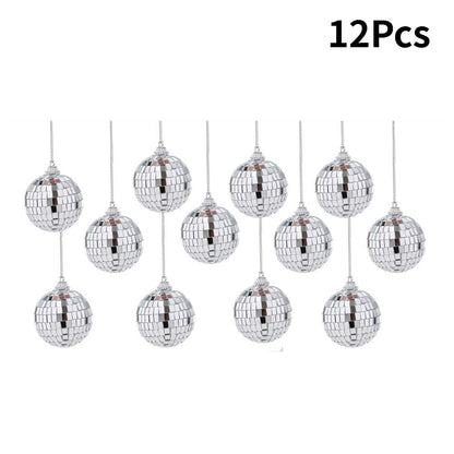 Silver Laser Mirror Ball Decorations