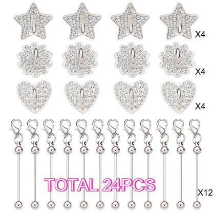 Star Heart Self-Adhesive Keychain Set
