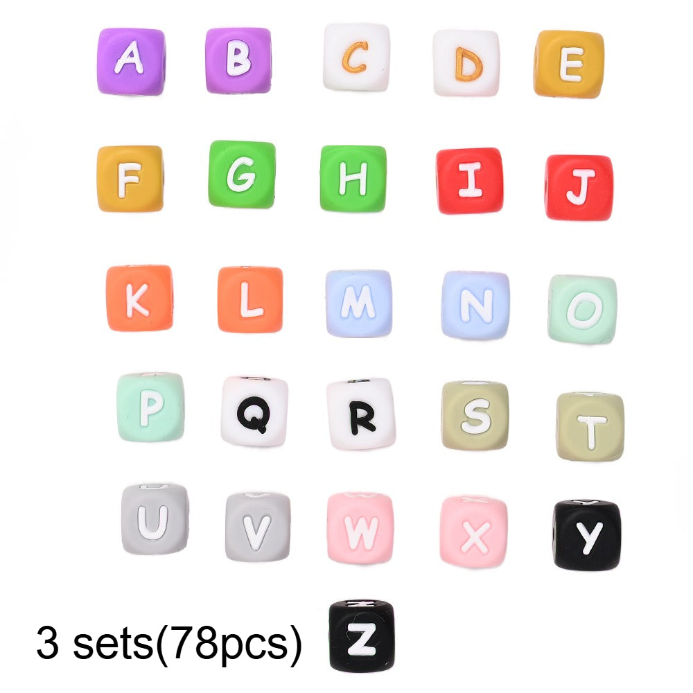 Alphabet Silicone Letter Beads Set