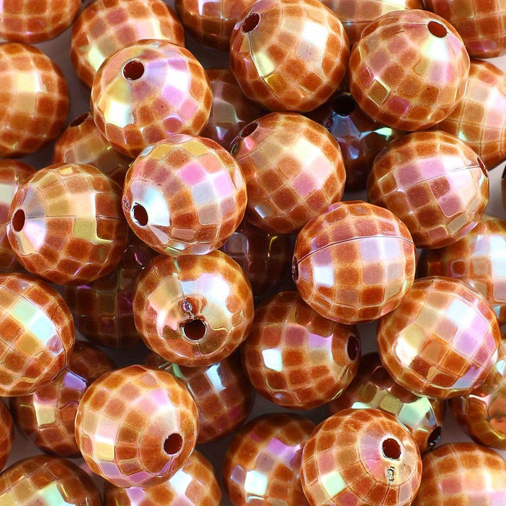 UV Faceted Round Acrylic Beads