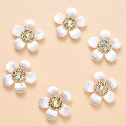 10PCS 3cm Five-Petal Flower Acrylic Embellishment Set