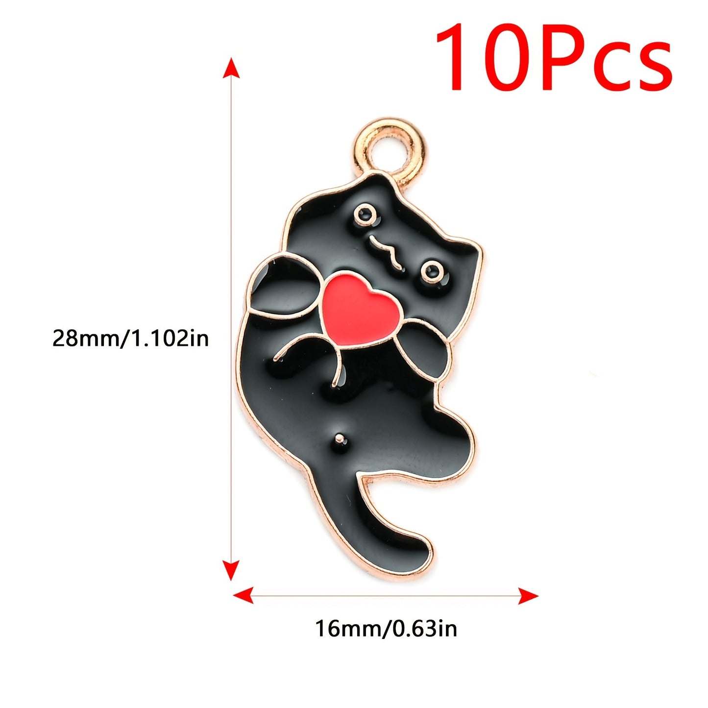 Rainbow Enamel Catfish Love Pendants
