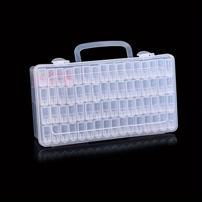 64-Grid Transparent Bead Storage Box