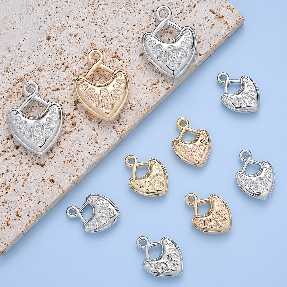 10/20PCS CCB Peach Heart Pendant Set